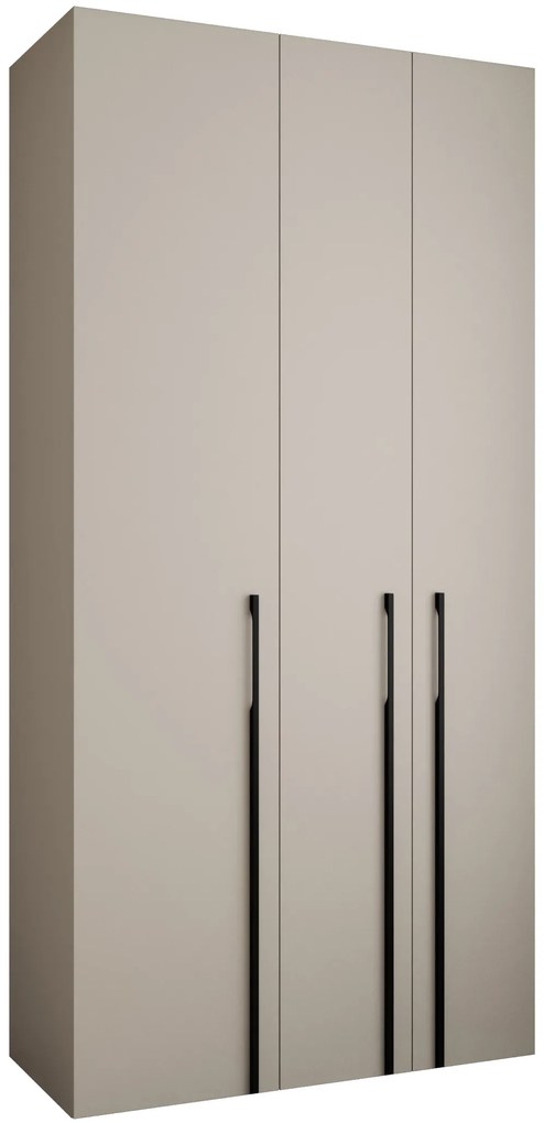 Šatníková skriňa 120 cm Carmela 40-3 (kašmír + čierna). Akcia -19%. Vlastná spoľahlivá doprava až k Vám domov. 1126599