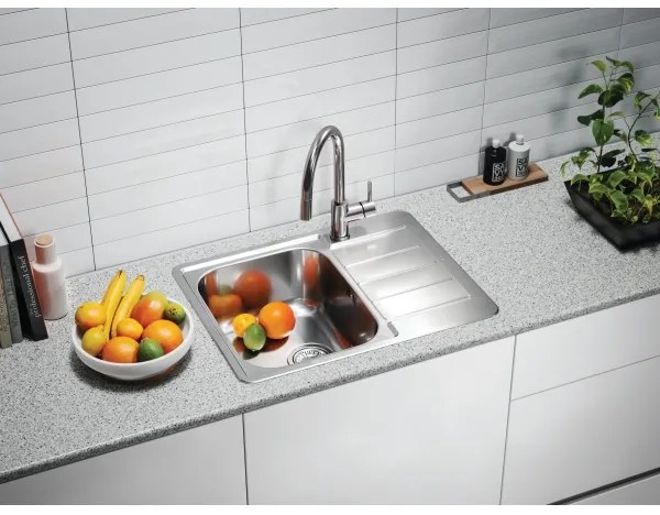 ALVEUS 1144603 - Kuchynský drez LINE 61,5x50 cm matná oceľ/satin, bez excentra