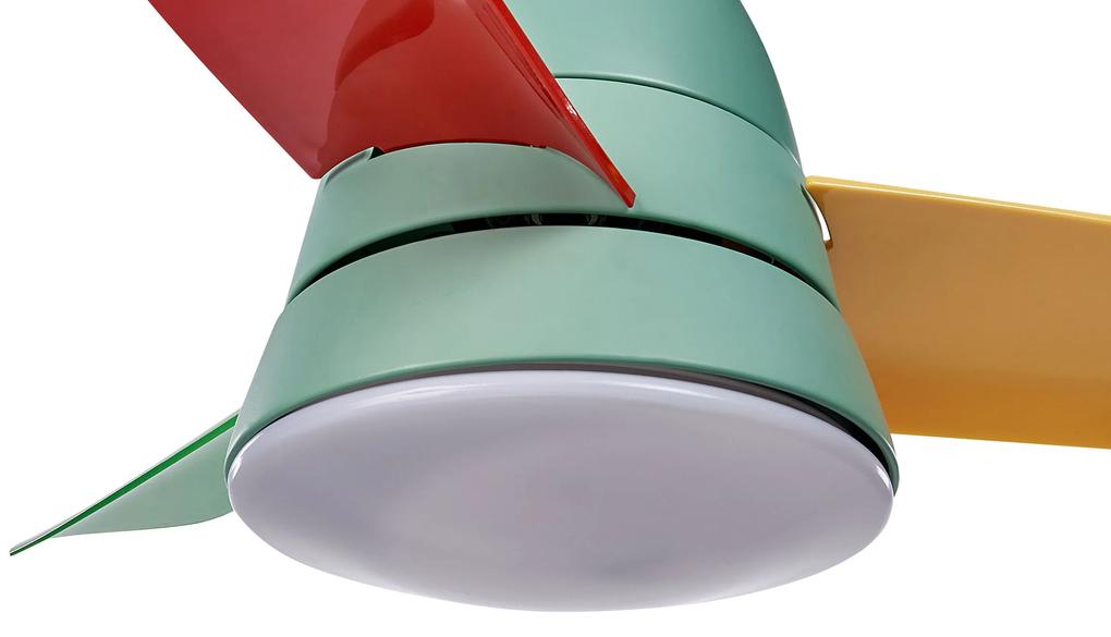 Stropný ventilátor so svetlom viacfarebný STRAWBERRY Beliani