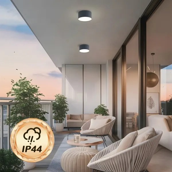 BRILAGI - LED Vonkajšie stropné svietidlo FORIS LED/14W/230V pr. 12 cm antr IP44