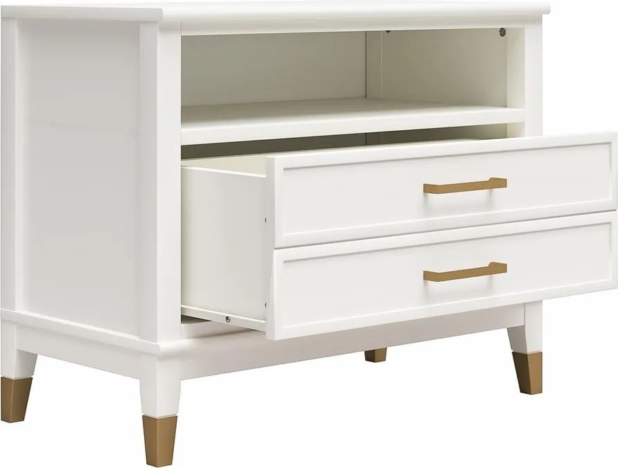 Biely nočný stolík Westerleigh – CosmoLiving by Cosmopolitan