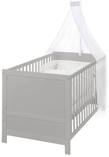 roba Detská postieľka Sternenzauber s príslušenstvom, 70 x 140 cm (hnedosivá) (100340823)