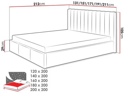 Jednolôžková posteľ 120 cm Newarona  (svetlobéžová). Vlastná spoľahlivá doprava až k Vám domov. 1122746