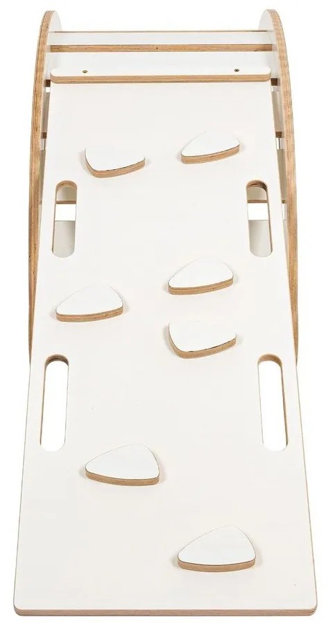 Biela hojdačka z borovicového dreva 39x75x38 cm Montessori – Meowbaby