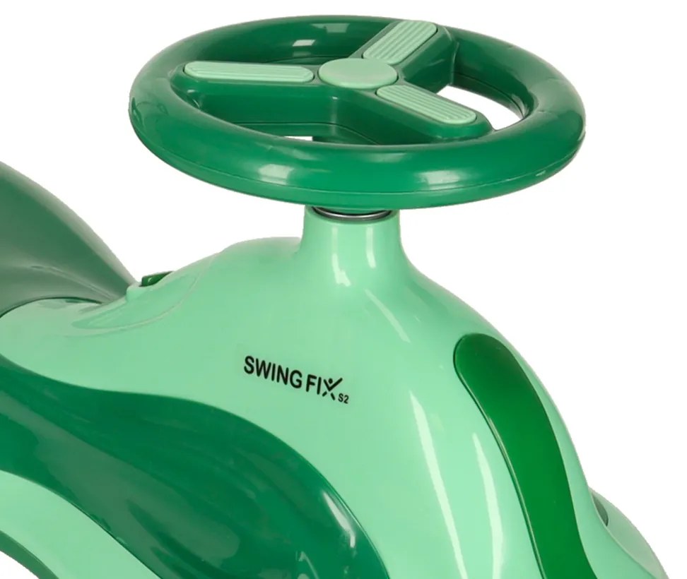 KIK LED Swing FIX S2 gravitačná kolobežka s LED kolesami, zelená