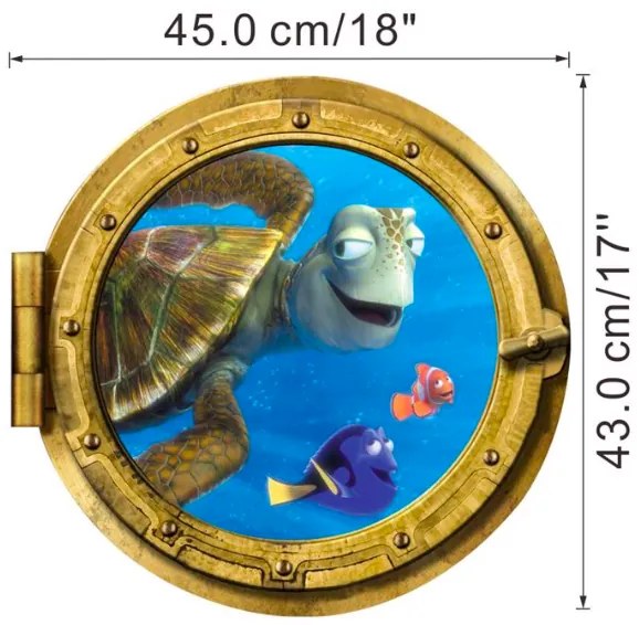 Samolepka na stenu "Hľadá sa Nemo 2" 45x43cm