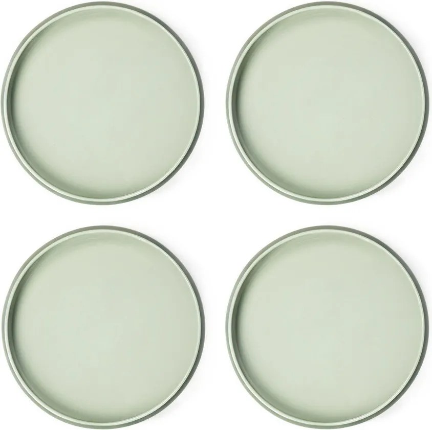 Zelené kameninové taniere v súprave 4 ks ø 22 cm Aura Rondo – Bonami Selection