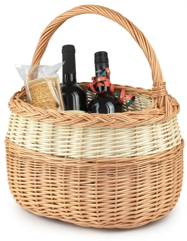 Prútený nákupný košík Mercado II.š. 37 x hl. 28 x v. 24/44(cm)