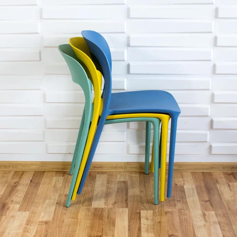 Dekorstudio Plastová stolička TREX modrá