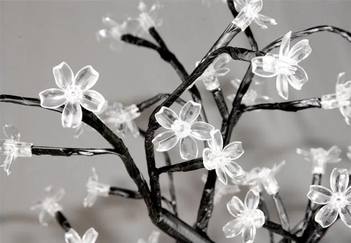 NEXOS Dekoratívny LED strom s kvetmi 45 cm, studená biela