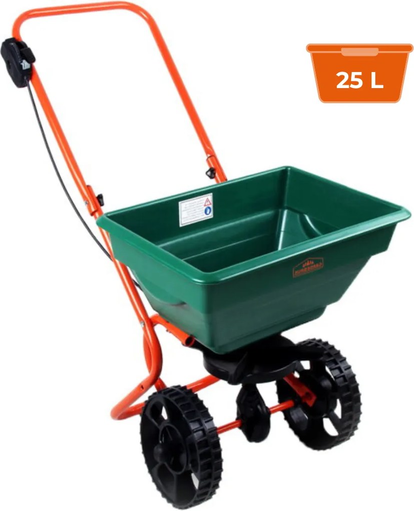 Posypový vozík SEED, 25l, zelená/oranžová Gardebruk