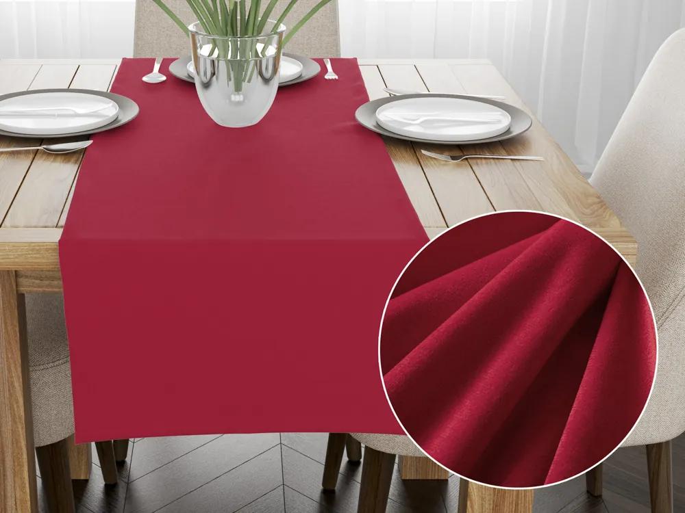 Biante Zamatový behúň na stôl Velvet Prémium SVP-007 Malinovo červený 35x140 cm