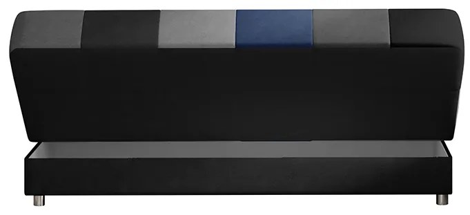 Rozkladacia pohovka s úložným priestorom Cosa - čierna / sivá / svetlosivá / modrá