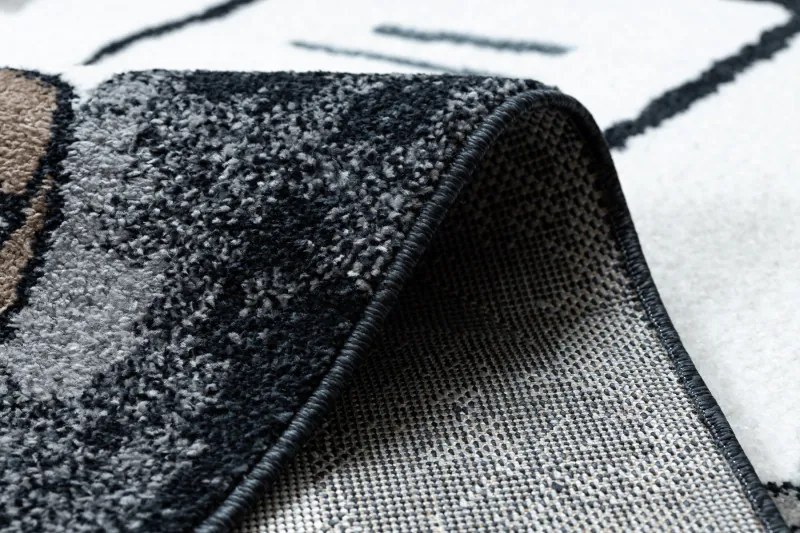 Dywany Łuszczów, Detský kusový koberec Fun Hop black, 140x190, čiernobiela, detská izba