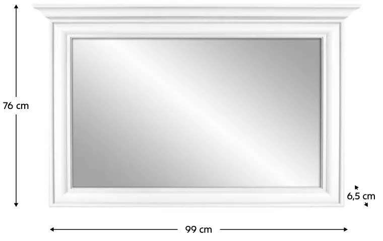 Zrkadlo KENTAK LUS90, alpská biela