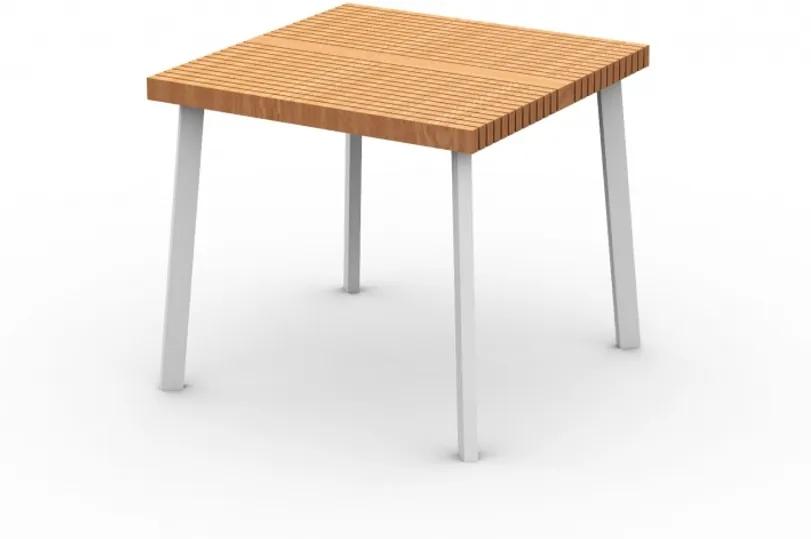 Záhradný stôl Beerissimo 80 x 80 cm 4 nohy / drevená doska