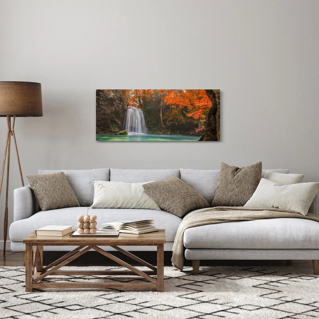 Obraz - Vodopád v Thajsku (120x50 cm)