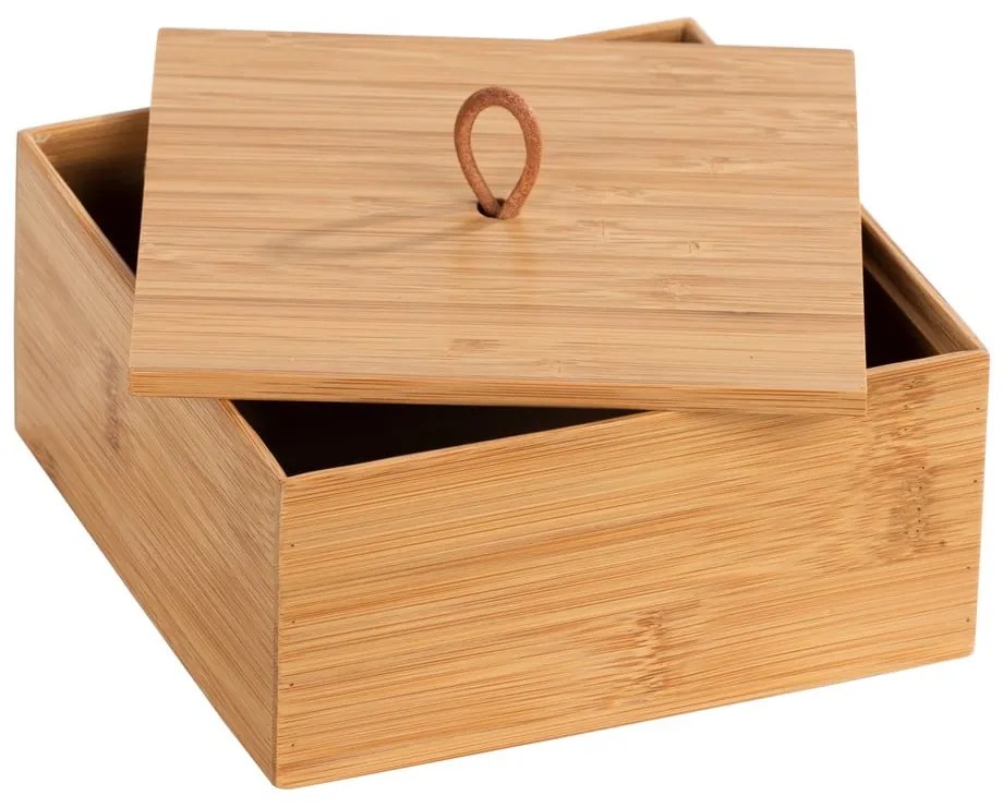 Bambusové kúpeľňové organizéry v prírodnej farbe v súprave 3 ks Terra – Wenko