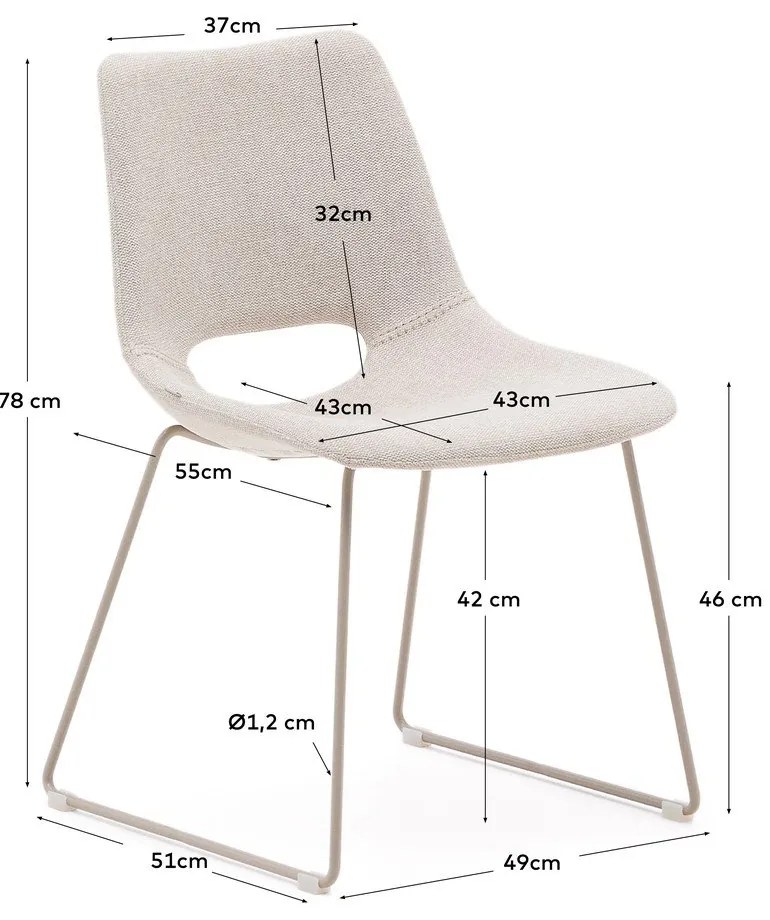 Béžová jedálenská stolička Zahara – Kave Home