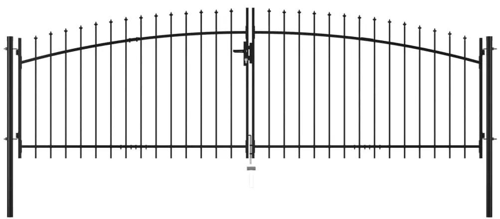 Dvojkrídlová ozdobná brána s hrotmi 400x200 cm