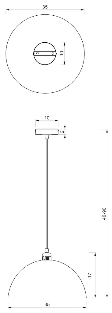 Závesné svietidlo Beta, 1x zlaté/tmavomodré kovové tienidlo, (fi 35cm), db/g