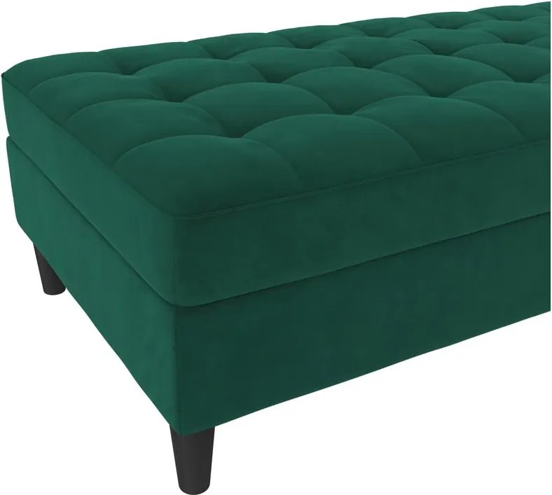 Zelená zamatová podnožka Presley – Støraa