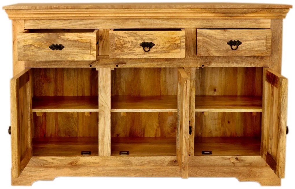 furniture-nabytek.cz - Komoda rustikální z masivu mango 160x90x45