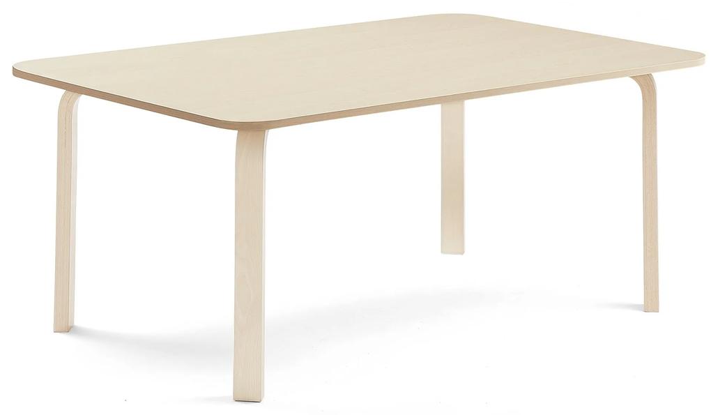 Stôl ELTON, 1800x800x590 mm, laminát - breza, breza