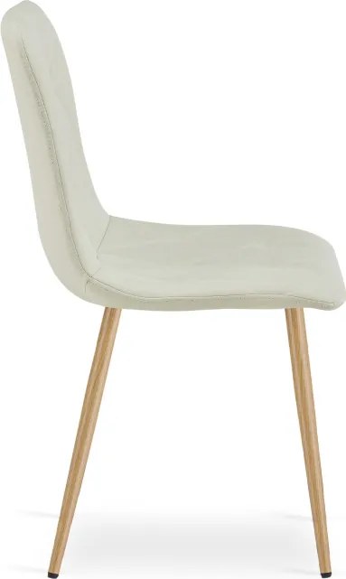 Set štyroch jedálenských stoličiek LIBRA béžové / hnedé nohy (4 ks)