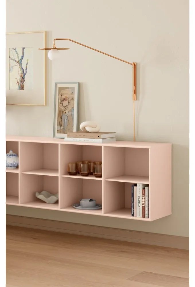 Svetloružová závesná knižnica 176x61x42 cm Mistral – Hammel Furniture