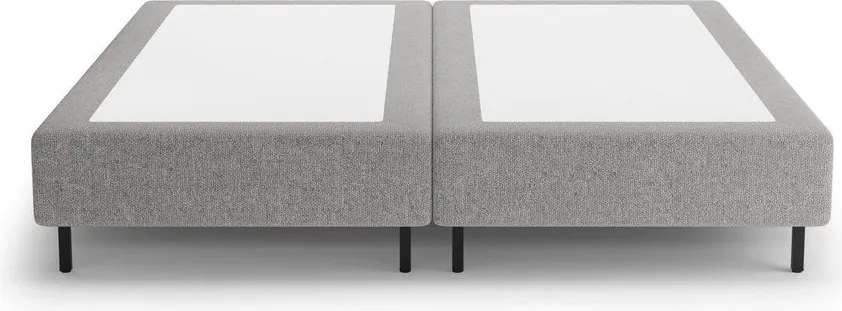 Sivá čalúnená dvojlôžková posteľ bez čela 140x200 cm Whale – Micadoni