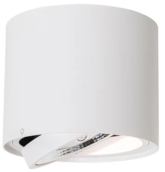 Inteligentný stropný reflektor biely otočný a naklápací vrátane Wifi GU10 111mm - Rondoo Up