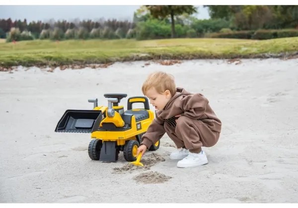 Odrážadlo nakladač CAT 2xAA žltá/čierna