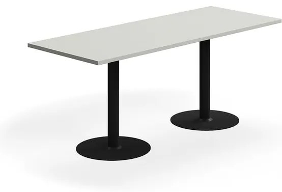 Stôl VERTICUS, 1800x700x720 mm, svetlošedá/čierna