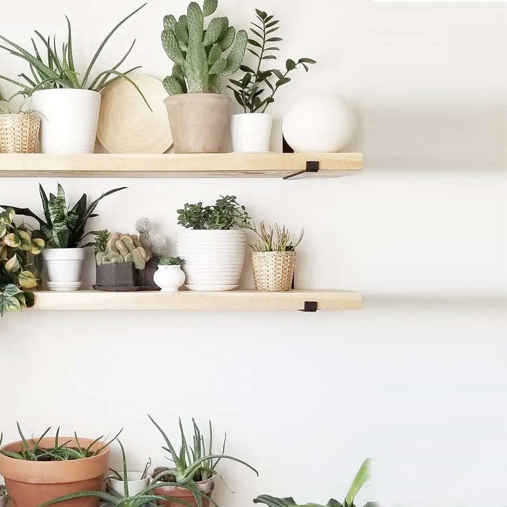 Súprava 2 nástenných políc LAM 60 cm dub