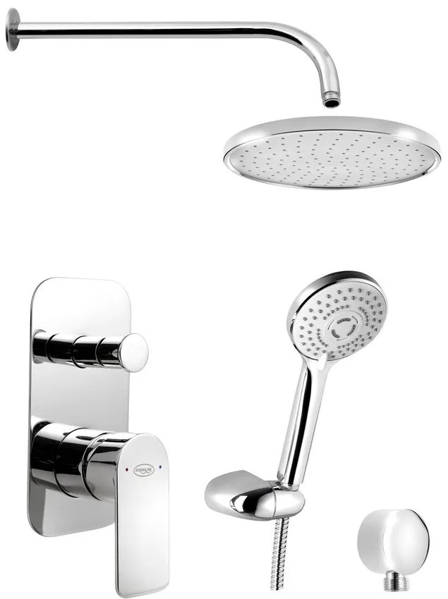 Aqualine Aqualine, DAPHNE podomietkový sprchový set s pákovou batériou, 2 výstupy, chróm, DH943