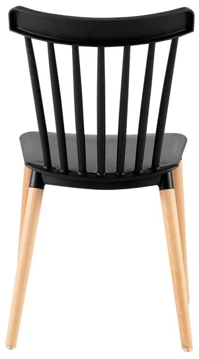 Kondela Jedálenská stolička, čierna/buk, ZOSIMA