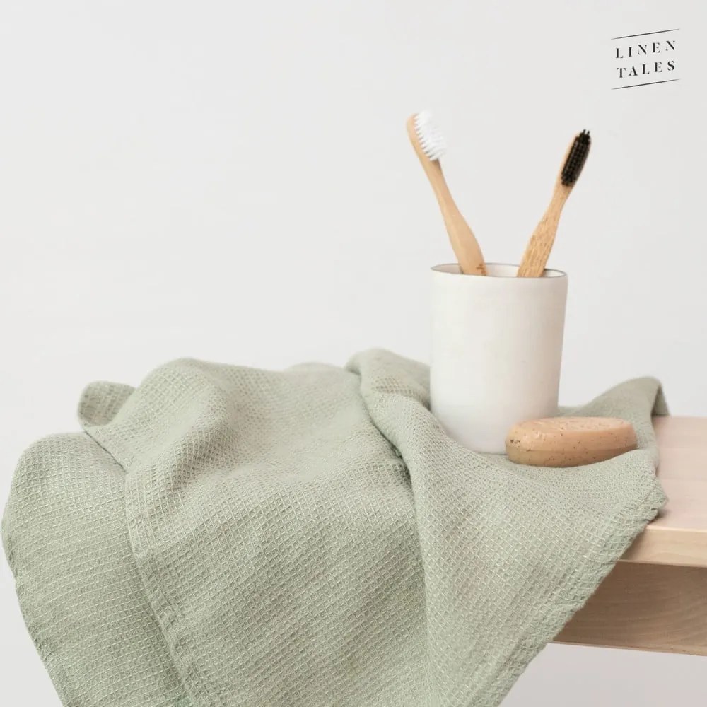 Zelený ľanový uterák 30x30 cm - Linen Tales