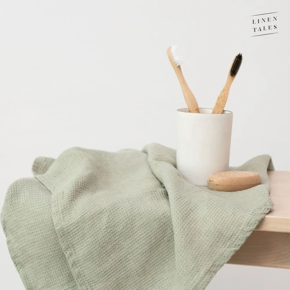 Zelený ľanový uterák 65x45 cm - Linen Tales