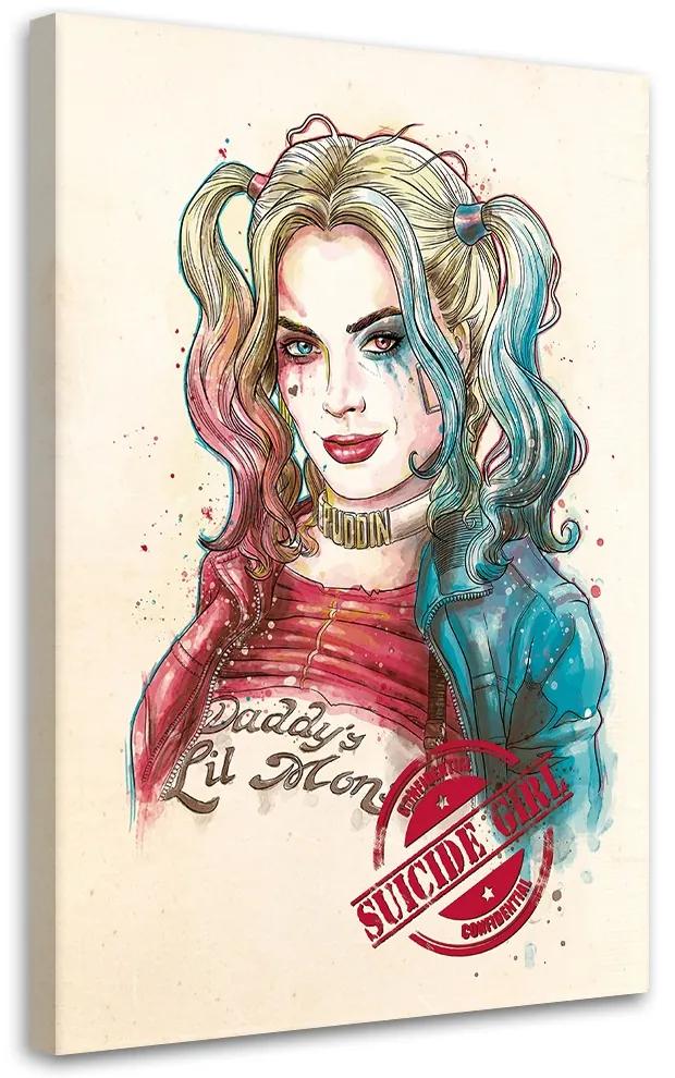Gario Obraz na plátne Harley Quinn fiktívna postava - Saqman Rozmery: 40 x 60 cm