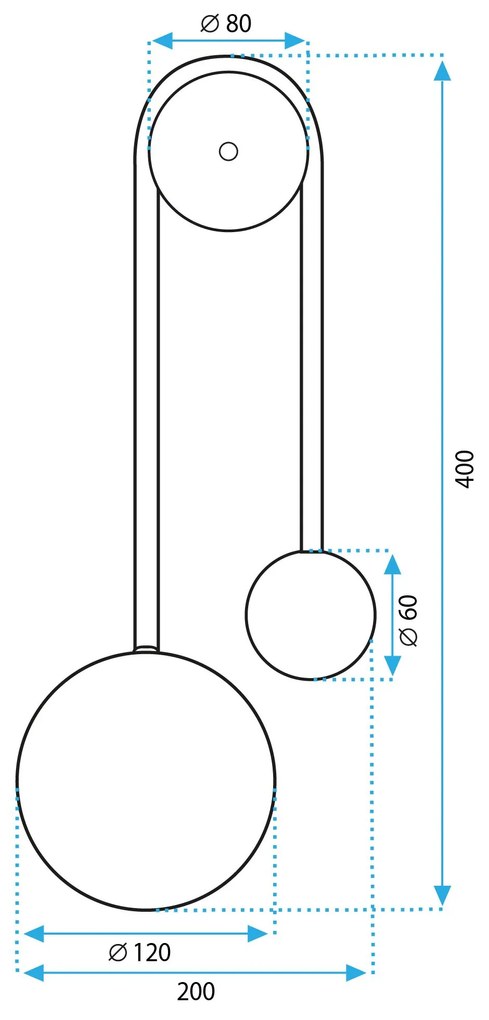 Toolight Toolight, LED nástenné svietidlo 50cm 5W 4000K 500lm APP1474-CW, zlatá lesklá-čierna matná, OSW-03604