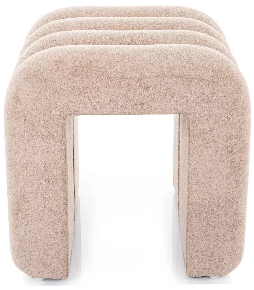 Béžový dizajnový taburet TICA