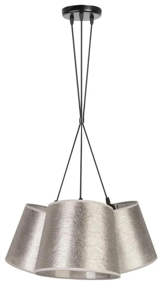 Duolla - Luster na lanku ROSSA 3xE27/40W/230V strieborná