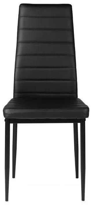 Sada 4 elegantných stoličiek v čiernej farbe s nadčasovým dizajnom