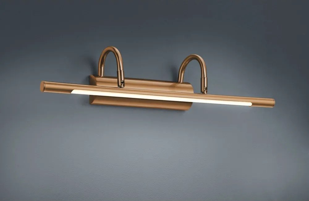 LED nástenné svietidlo v mosadznej farbe Cuadro – Trio