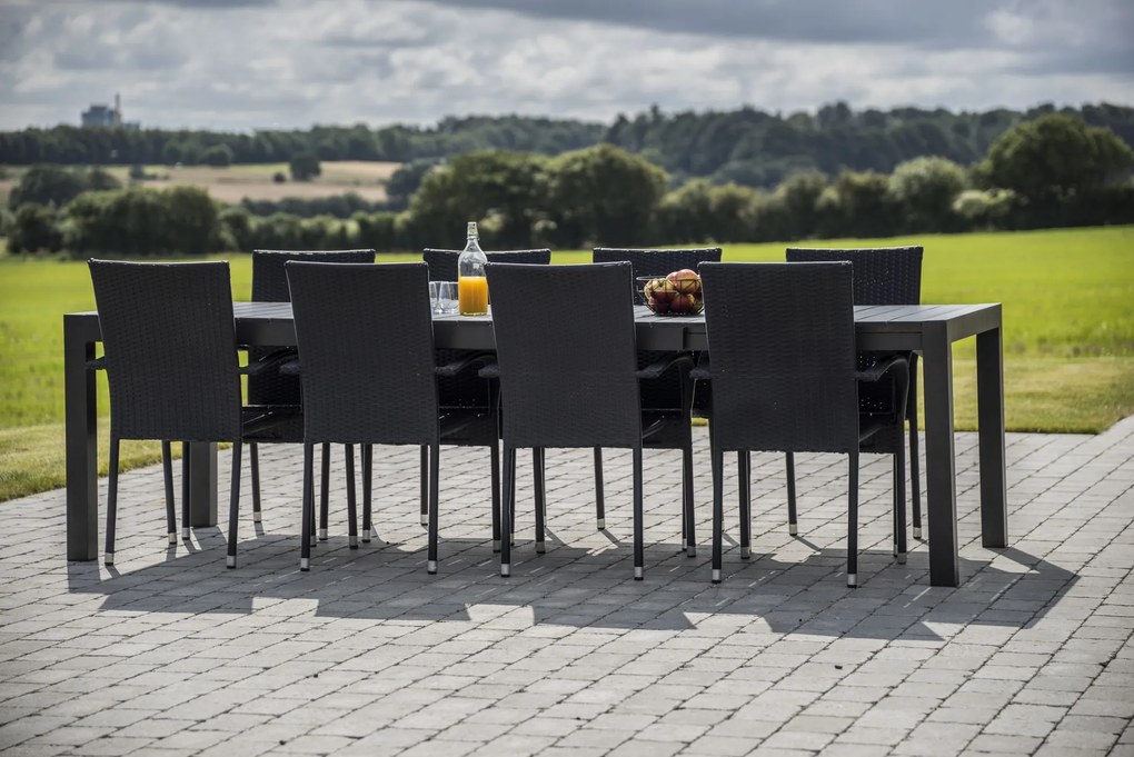 Záhradný jedálenský set Grande Pasto + 8x ratanová stolička Paris