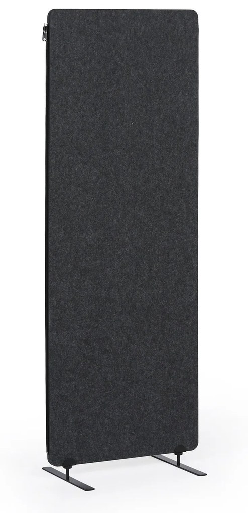 Akustický paraván, deliaca stena 160 x 60 cm, 3 ks v balení, 100% polyester, spojiteľná na zips, grafit
