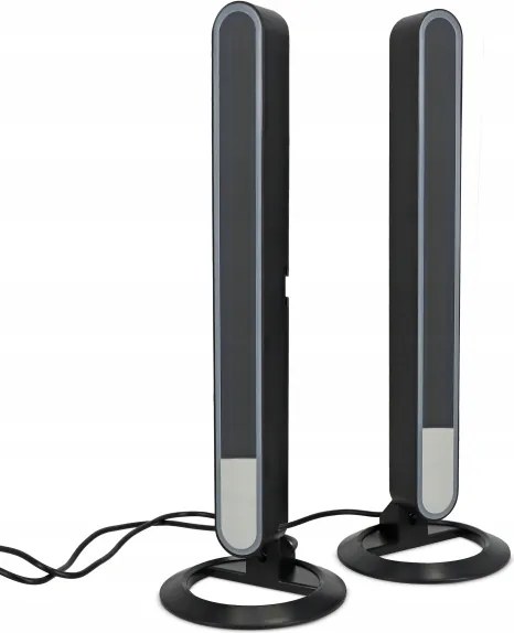 SADA 2x LED RGBIC Stmievateľná stolová lampa LED/5W/5V čierna + diaľkové ovládanie