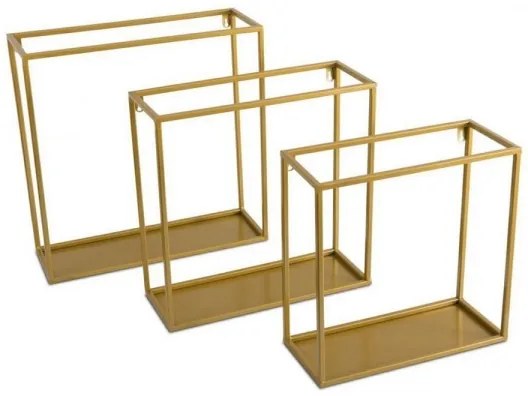 Nástenná polica 35x35 cm zlatá