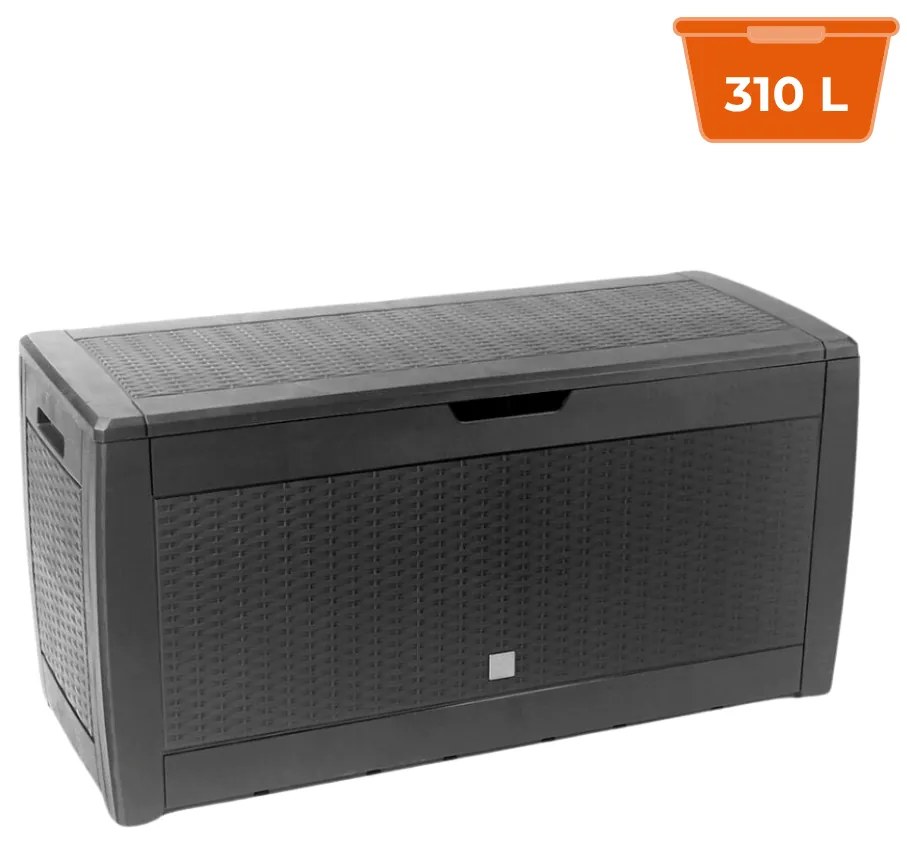 Prosperplast Odkladací box RATO, 310l, 119x48x60cm, antracitová